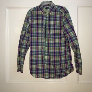 Plaid vineyard vines button down size Large